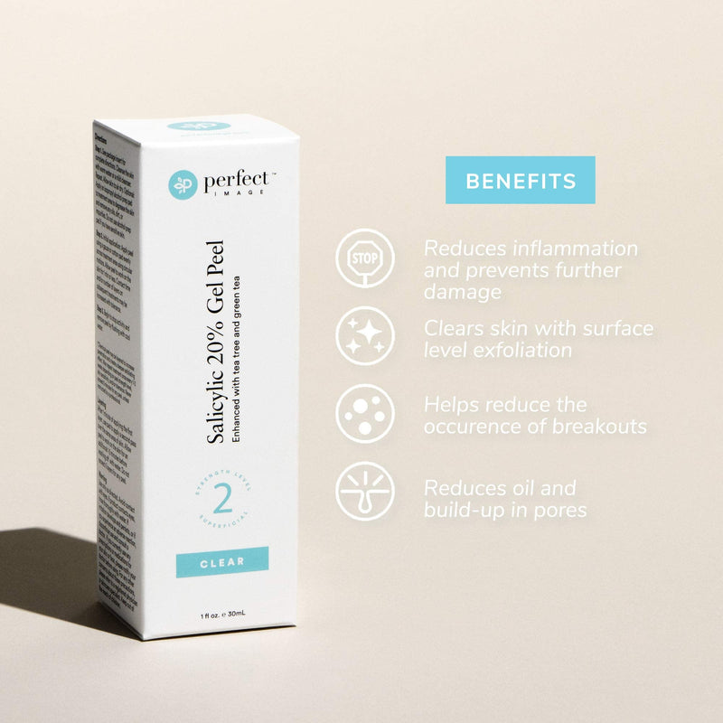 [Australia] - Salicylic 20% Gel Peel, Breakout and Pore Minimizer and Cleanser, Strength Level 2, 15-30 Full Facial Chemical Peels, 1 fl oz. e, 30 ml 
