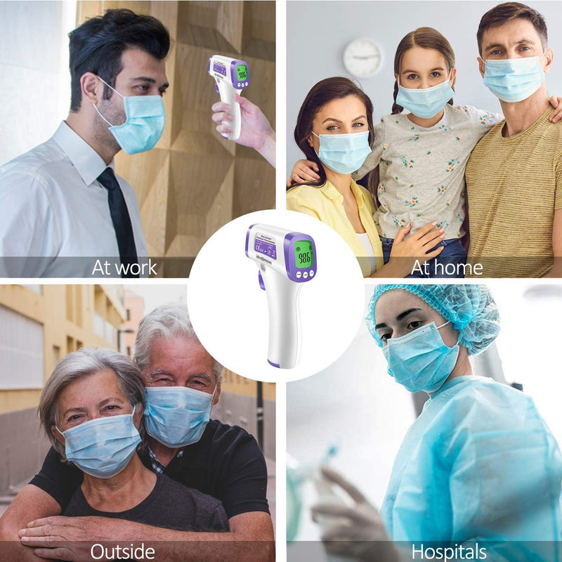 [Australia] - Heavy Duty Thermometer Infrared Forehead High Caliber Sensor No Contact with LCD Display for Medical Offices, Hospitals Heavy Duty Thermometer 