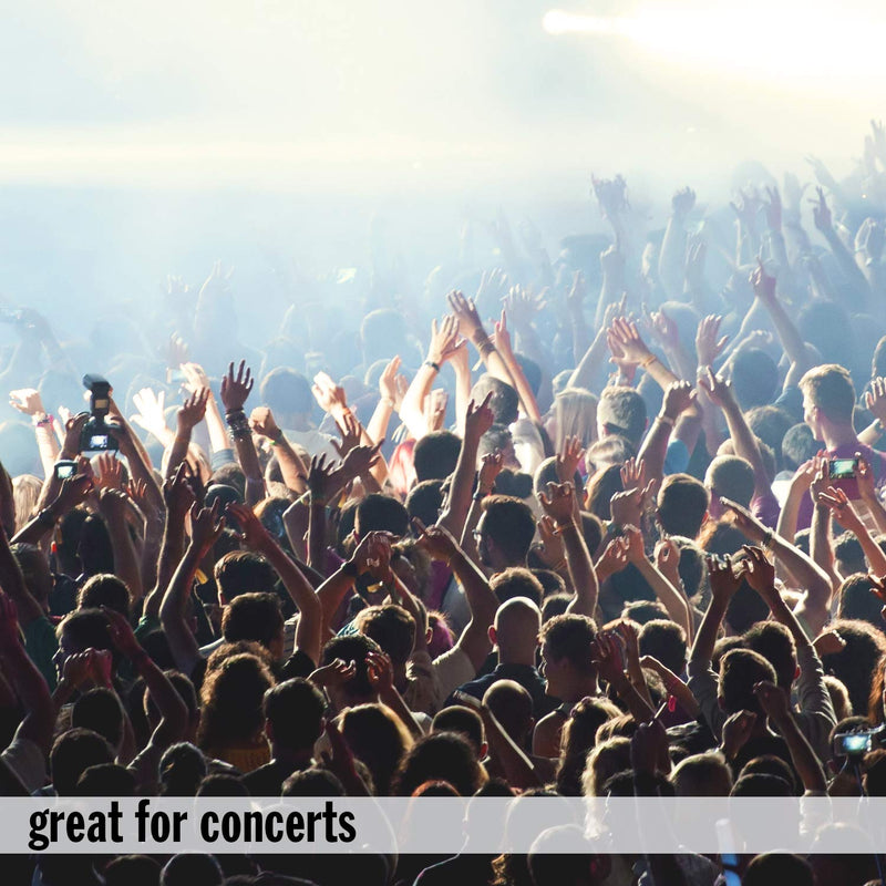 [Australia] - Mack's High Fidelity Ear Plugs for Concerts, Musicians, Motorcycles, Noise Sensitivity - 1 Pair (2 Comfort Tip Sizes) - Clear Hear Plugs with Case 