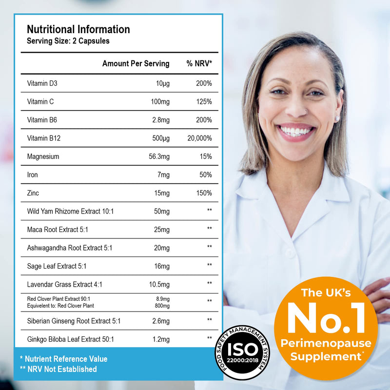 [Australia] - Health & Her Perimenopause Tablets for Women - Day & Night Bundle - Supplements to Support Wellbeing During Perimenopause - Vegan - 1 Month Supply (Bundle) 