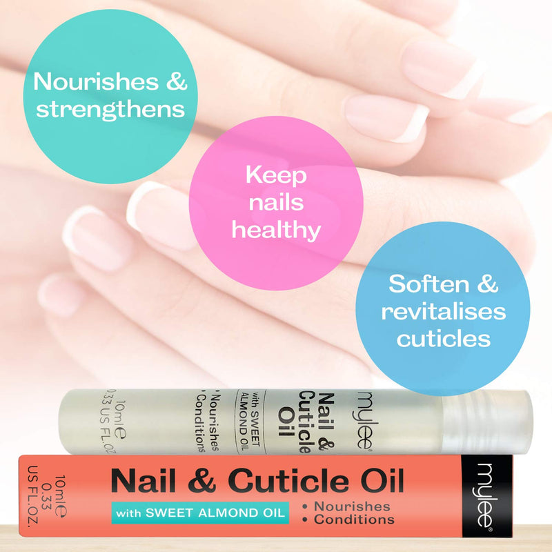 [Australia] - Mylee Nail & Cuticle Oil Rollerball Pen 10ml – Deeply Hydrating & Moisturising, Nourish & Condition, Non-Greasy Formula, Leaves No Sticky Residue, Enriched with natural extracts and vegetable oils 