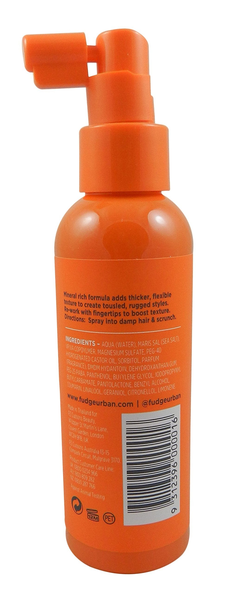 [Australia] - Fudge Urban Salt Spray, Texturising Sea Salt Spray, Mineral Rich Hair Styling Product Adds Volume and Flexible Hold for Men and for Women, 150 ml 