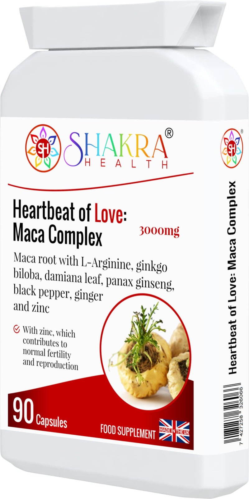 [Australia] - Heartbeat of Love: Maca Complex | SexuaI Health & FertiIity Formula. Intimate, Drive, Energy, Stamina | Spiritually Aligned by Shakra Health 