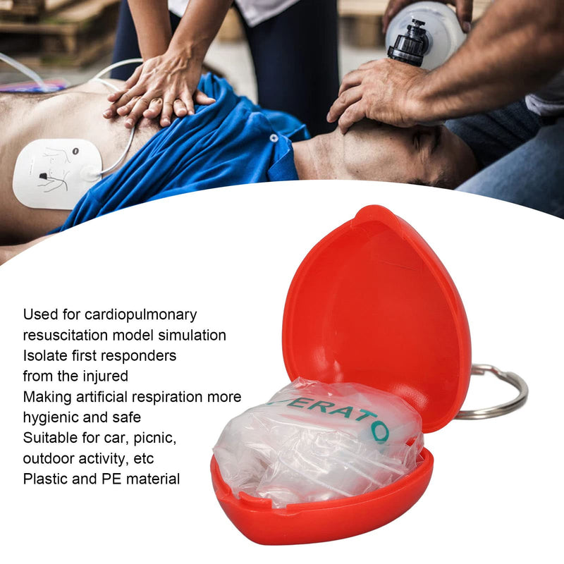 [Australia] - CPR Face Shield Mask, 6Pcs Cardiopulmonary Resuscitation Pocket Mask with One Way Valve, Portable CPR Breathing Barriers Face Shield, Keychain Emergency Kit 