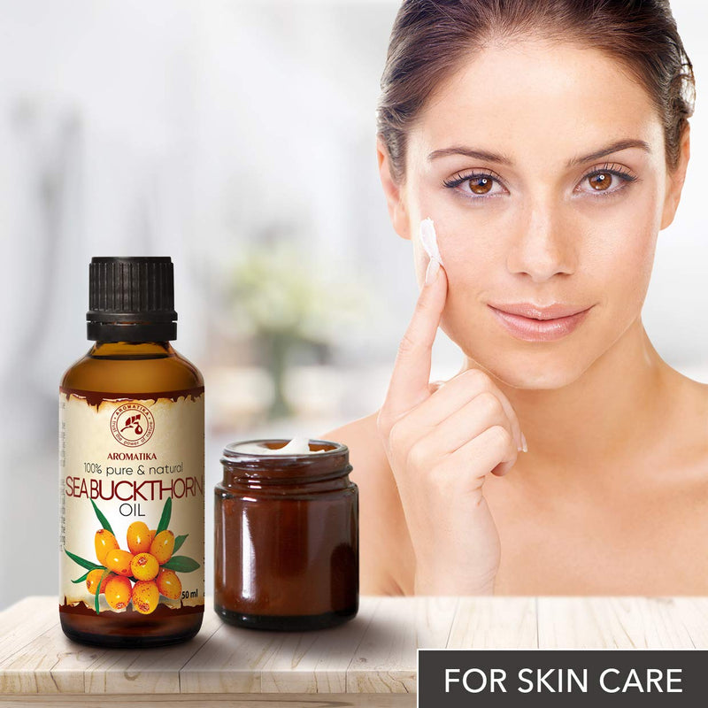 [Australia] - Sea Buckthorn Oil 50ml - Cold Pressed - Hippophae Rhamnoides Oil - 100% Pure & Natural Sea Buckthorn Berry Oils - for Face - Hair - Skin –°are - Oils for Beauty & Health - Glass Bottle 