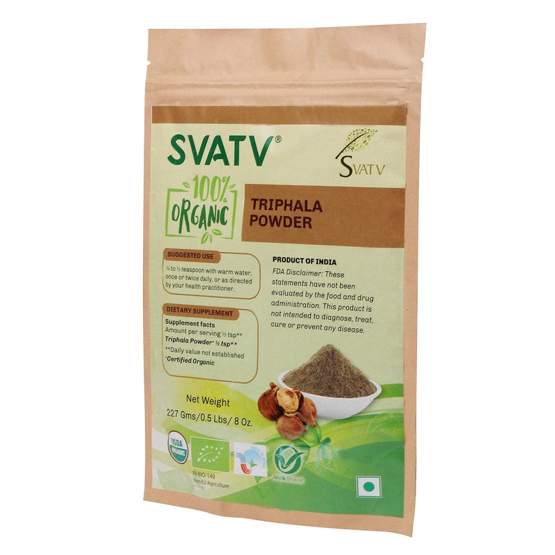 [Australia] - SVATV Triphala Powder (Three Fruits) Natural Formula of Amla, Haritaki & Bibhitaki | for Daily Detoxifying, Cleansing & Rejuvenation Maintains Regularity - 227g, 0.5lb, 8oz 