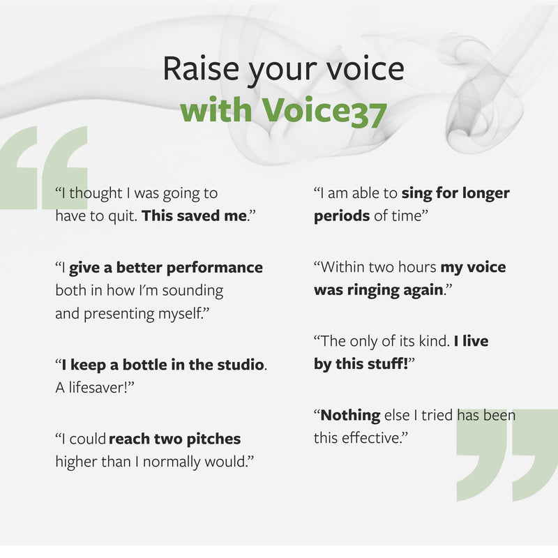 [Australia] - Voice37 - Vocal Remedy for Singers - All Natural Vocal Booster - Mucus Expectorant - Soothes and Relieves Hoarseness - Enhance Your Singing and Speaking - 2 oz 