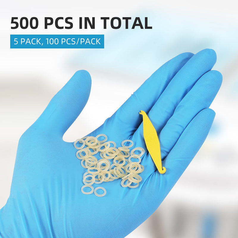 [Australia] - Annhua 500Pcs Orthodontic Elastics Rubber Bands, 5 Pcs Placers Included, Fox 1/4'' 4.5OZ Dental Braces Rings for Teeth Gap, Braces, Crooked Teeth,etc Fox 4.5oz 1/4" 