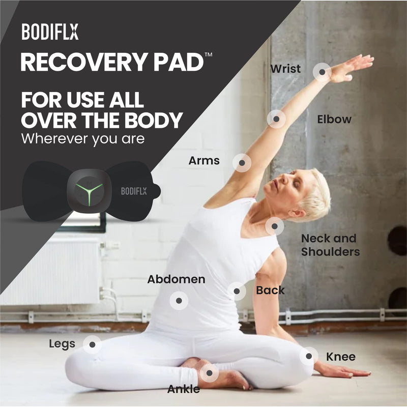 [Australia] - BODIFLX Recovery Pad - Wireless EMS Muscle Stimulator - Targeted Pain Relief for Back, Muscle Pain, Sciatica, Neck, Knee, Arthritis, Stressed & Sore Muscles 