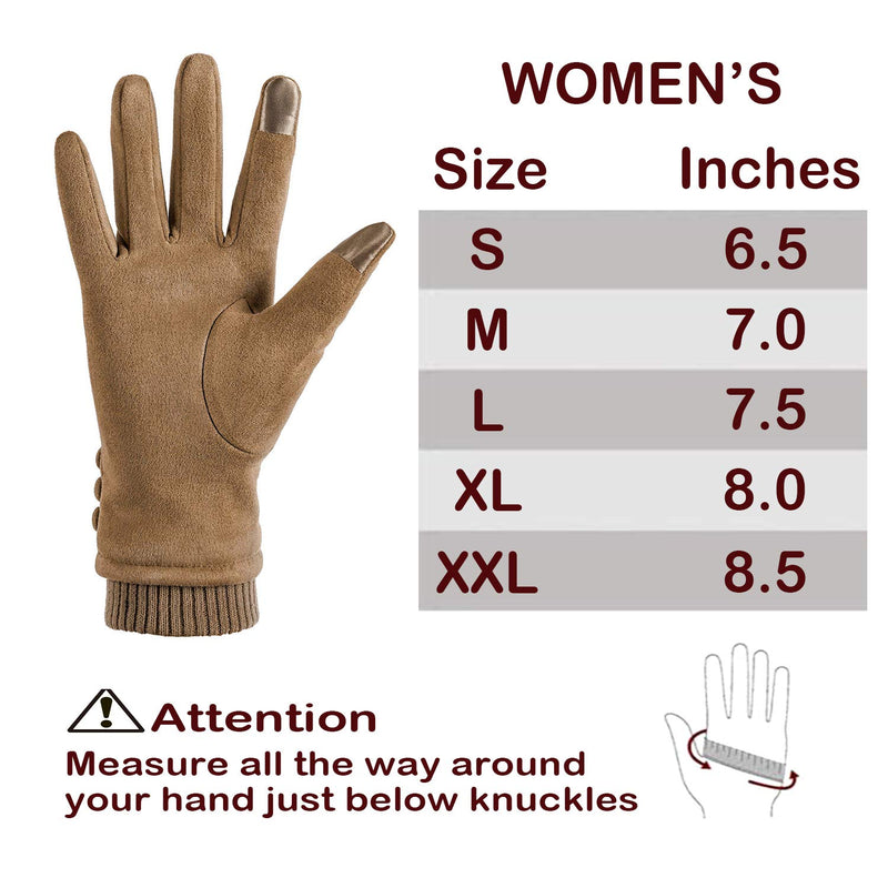 [Australia] - Womens Gloves Winter Touch Screen Texting Phone Windproof Gloves for Women Fleece Lined Thick Warm Gloves 