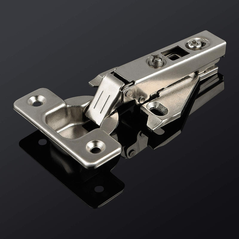 [Australia] - Probrico 1 Pair（2 Pack）Kitchen Cabinet Hinges for Face Frame Cabinet, Concealed Cabinet Hinges Brushed Satin Nickel with Mounting Screws Nickel-plated 