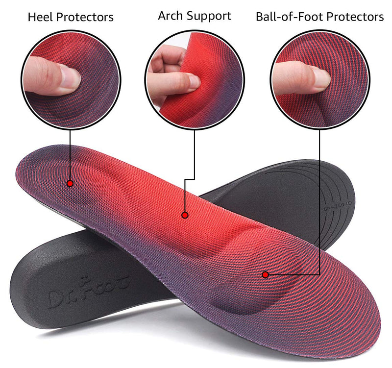 [Australia] - Dr. Foot's Arch Support Insoles, Relief from Plantar Fasciitis, Metatarsal and Heel Pain, Diabetic Foot Pain (Medium(Women's 6-10/ Men's 5-8)) Medium(Women's 6-10/ Men's 5-8) 