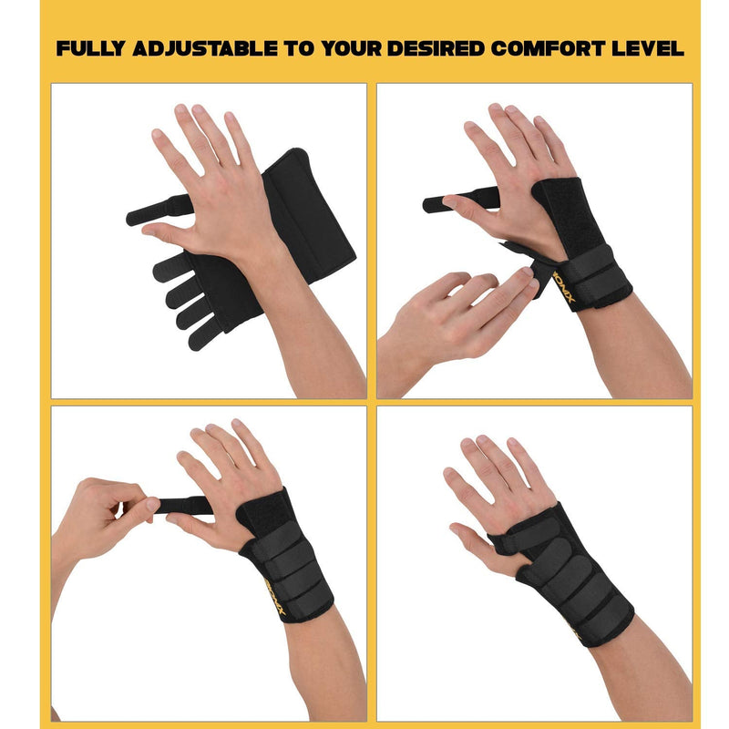 [Australia] - Bionix Wrist Support Brace - Excellent Carpal Tunnel Splint - Easily Adjustable and Breathable to Relieve Any Wrist Pain, RSI, Sprains,Tendonitis (Right, M) Right 