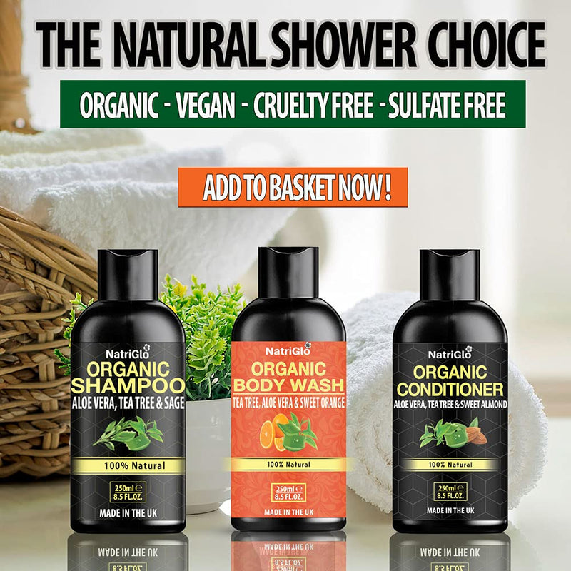 [Australia] - Organic Tea Tree, Aloe Vera & Sweet Almond Conditioner for Dry, Flaky, Itchy Scalp, Damaged Hair - Spots, Pimples | Eczema Care | Vegan Conditioner for Women & Men | SLS Free, Pareben & Sulfate Free ‚Ä¶ 