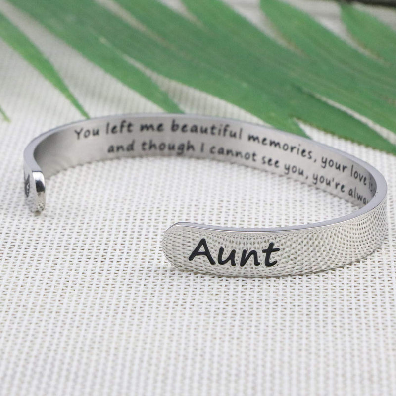 [Australia] - In Memory of Mom Dad Memorial Gifts for Loss of Mother Dad Grandma Grandpa Hushband Brother Sister loss of loved one Memorial Bracelet Grief Jewelry Sympathy Cuff Remembrance Bangle Aunt memorial gift 