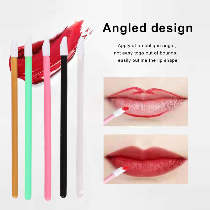 [Australia] - 100Pcs Disposable Lip Brushes , Make Up Brush Lip Gloss Applicators , Lipstick Lip Gloss Wands , Applicator Perfect Makeup Tool Kits（pink） Pink 