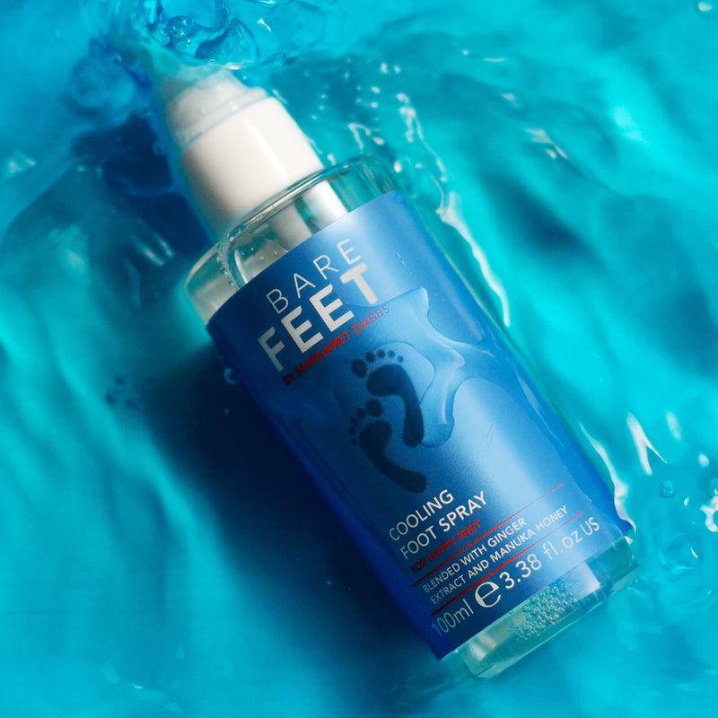 [Australia] - Bare Feet by Margaret Dabbs Cooling Foot Spray (100ml Travel-sized), Reviving Foot Spray To Reinvigorate And Restore Tired Or Sore Feet 