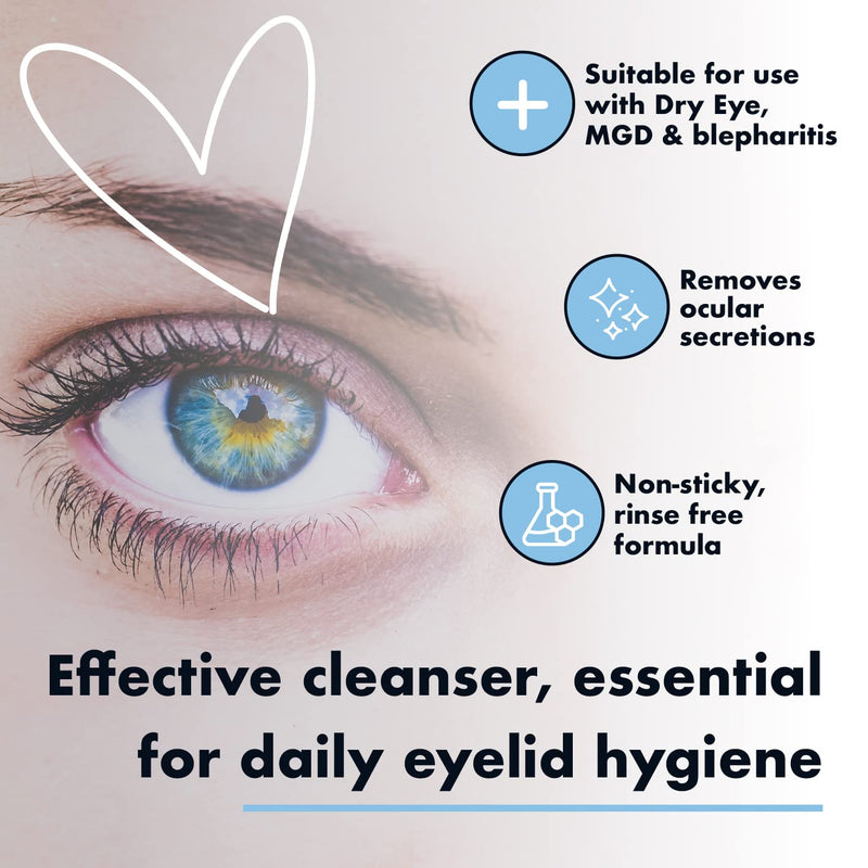 [Australia] - The Eye Doctor Lid Cleanser – Eyelid Cleanser to remove debris and make up from eyelids – Suitable for sensitive eyes – Contains Argan Oil Coconut Oil and Micellar Water 100ml 100 ml (Pack of 1) 