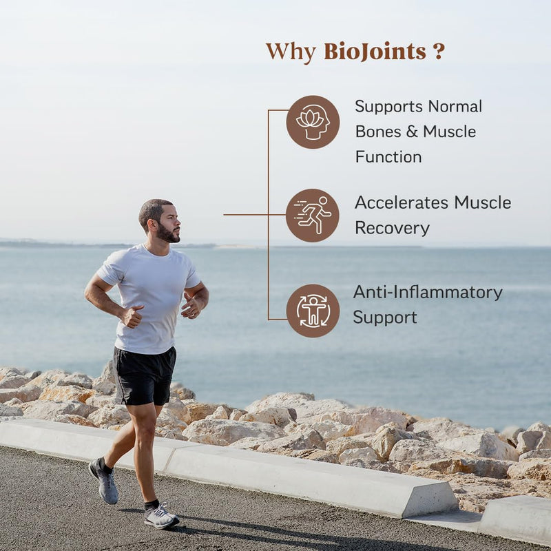 [Australia] - BioJoints- Bone & Joint Support Supplement-Enhance Mobility & Flexibility | Glucosamine & Chondroitin Complex, Hyaluronic Acid, Boswellia,Turmeric Powder, Vitamin D3 