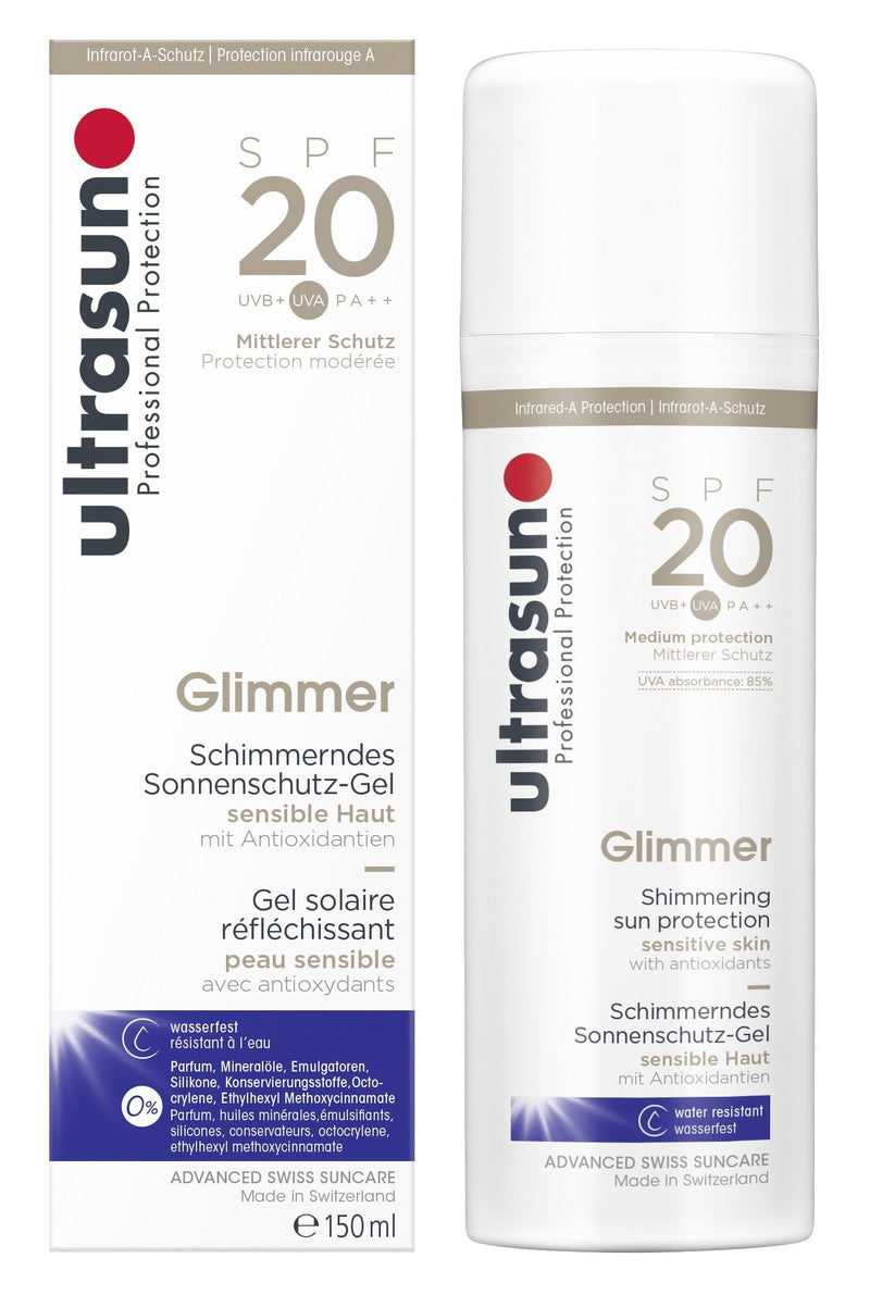 [Australia] - ultrasun SPF20 Glimmer Sensitive Formula All Day Sun Protection Lotion, 150 ml 