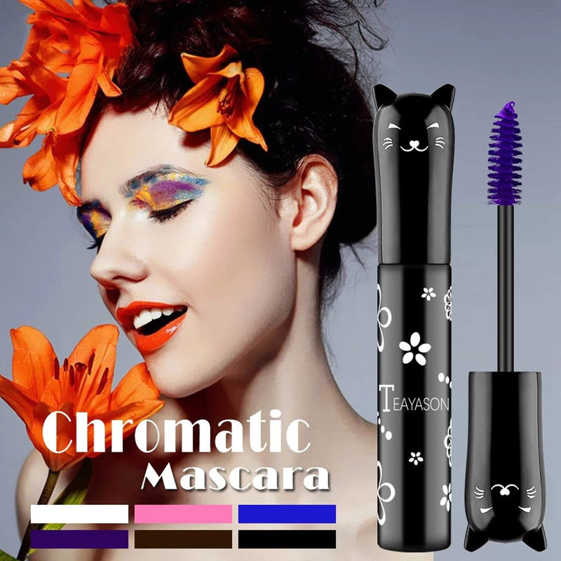 [Australia] - Cat eye mascara Eyes Makeup Color Mascara Waterproof Fast Dry Eyelashes Curling Lengthening Makeup Eye Lengthening, Lifting, Curling (6 color sets) 6 color sets 