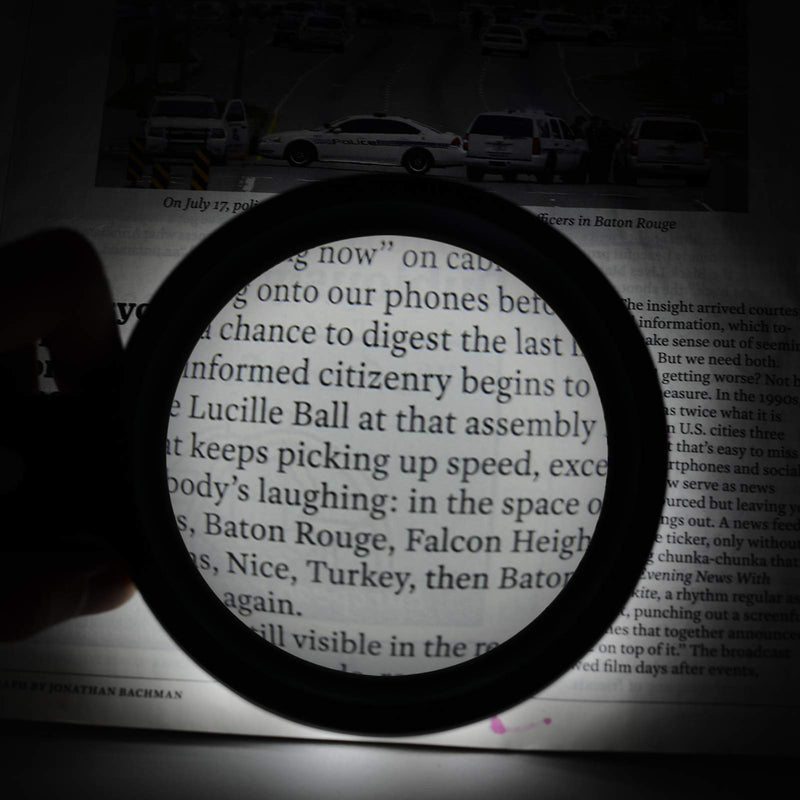 [Australia] - Magnifying Glass with Light, 10X Handheld Large Magnifying Glass 12 LED Illuminated Lighted Magnifier for Macular Degeneration, Seniors Reading, Soldering, Inspection, Coins, Jewelry, Exploring 