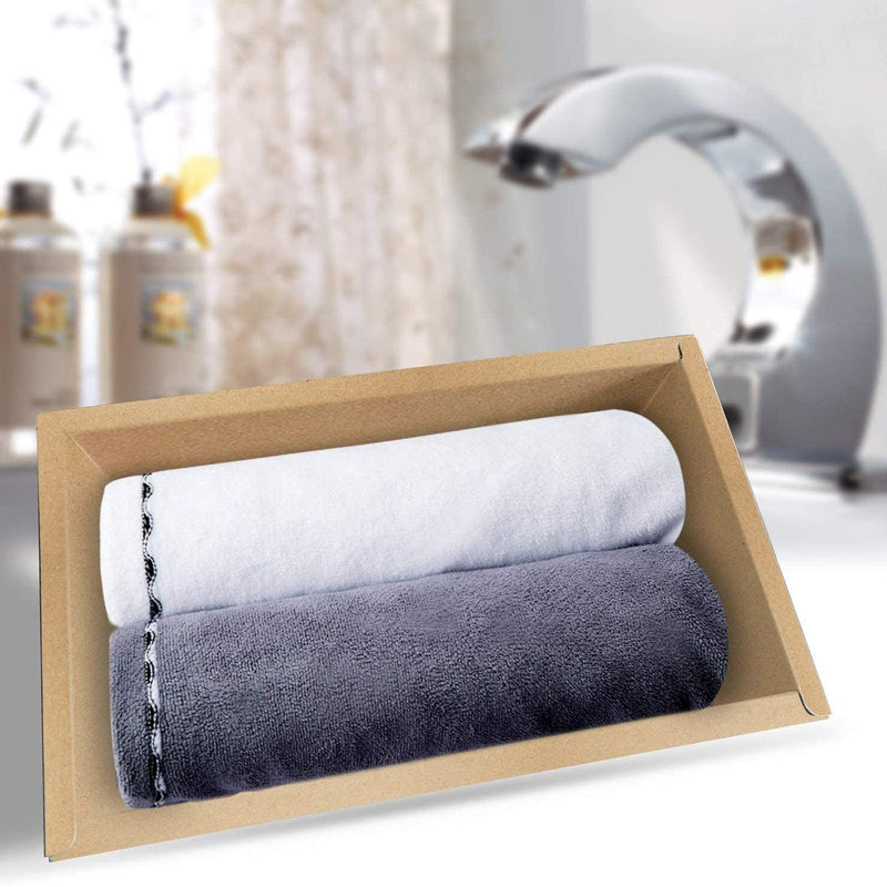 [Australia] - Microfiber Hair Drying Wrap Towel for Women ( 2 Packs) Gray-white 