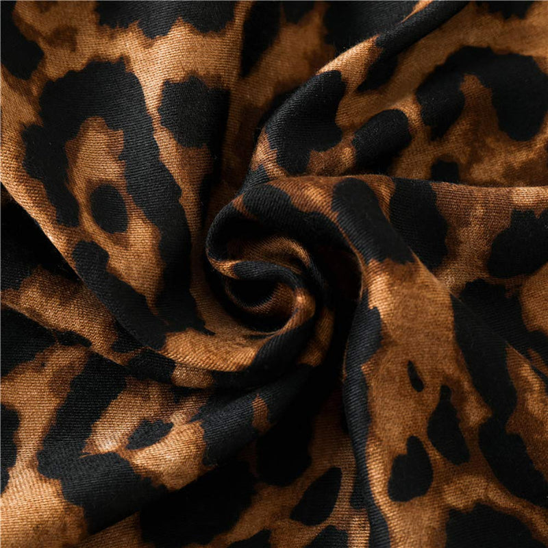 [Australia] - Women Soft Long Neck Scarf - Ladies Fashion Leopard Animal Pattern Shawl Evening Party Stylish Accessories with Tassel Brown 