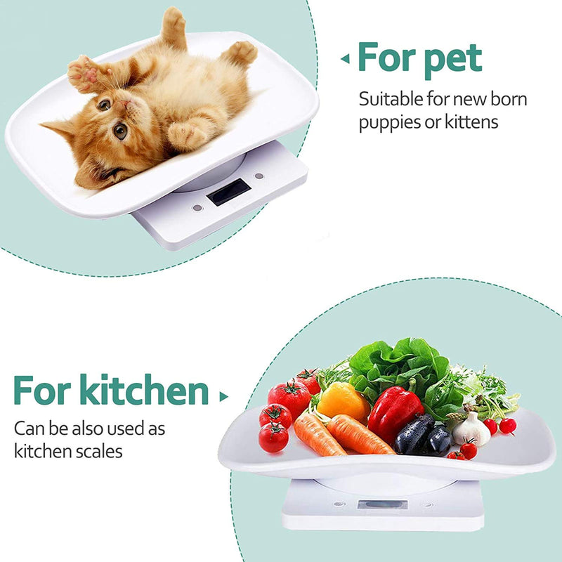 [Australia] - Digital Pet Scale LCD Electronic Weighing Scale, Kitchen Food Scale,Mini Precision Grams Weight Balance Scale with High Precision g/ml/oz/lb for Dog/Cat/ Hamster/Tortoise/ Lizard Small Animals 