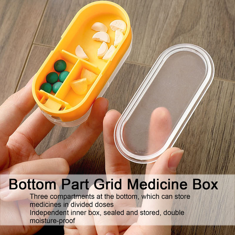 [Australia] - iJiZuo Pill Cutter, Pill Tablet Cutter for Small or Large Pills, Portable Pill Dispenser, Travel Pill Case, Portable Tablet Cutter with Blade and Storage Compartment-Green 
