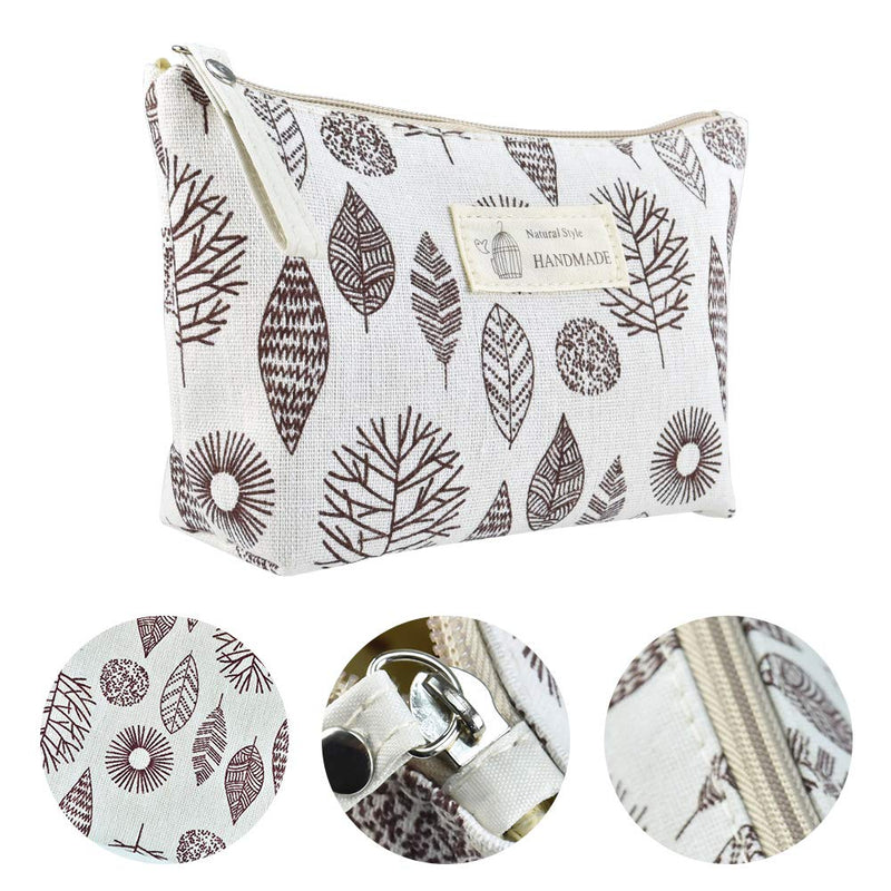 [Australia] - DKAF 2 Pcs Printed Canvas Cosmetic Bag, Multi-Function Travel Cosmetic Bag Coin Purse Holder Bags Pencil Packet Large-Capacity Toiletry Bags-B B 