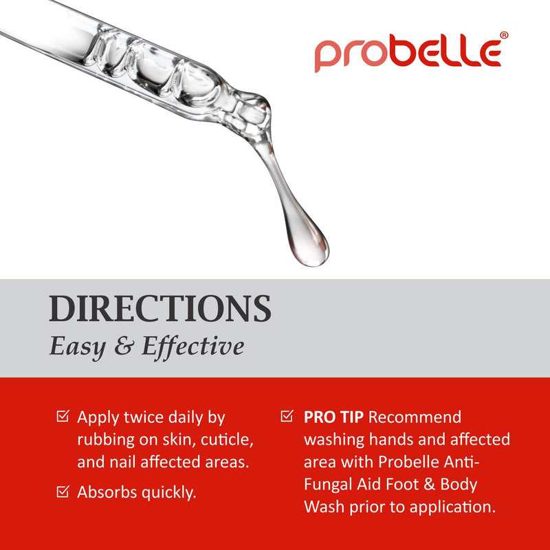 [Australia] - Probelle Natural Fungal Nail Treatment, Anti Fungal Nail Treatment, Nail Color Restoration, Clear Homeopathic Topical Solution .5 oz/ 15 ml (Patented Formula) 