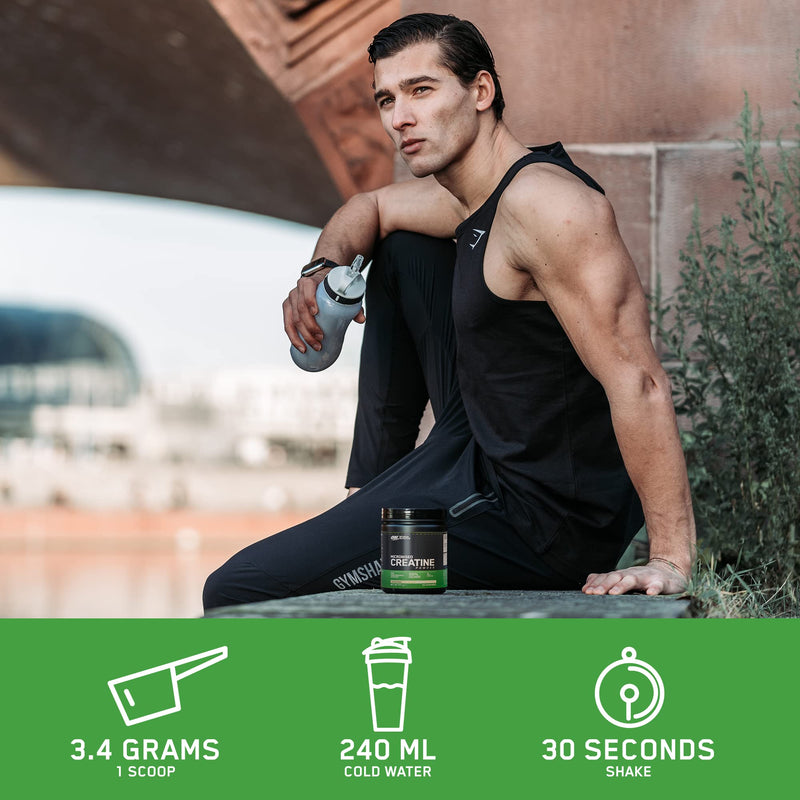 [Australia] - Optimum Nutrition Micronised Creatine Powder, 100% Pure Creatine Monohydrate Powder for Performance and Muscle Power, Unflavoured Shake, 93 Servings, 317 g 317g 