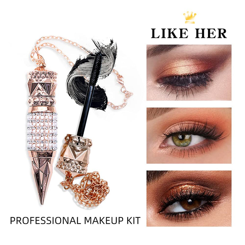[Australia] - LIKE HER Makeup Kit,3 in 1 Queen Mace Makeup Set for Women Full Kit Cosmetic Essential Starter Bundle Include Lipstick mascara & Eyeliner 