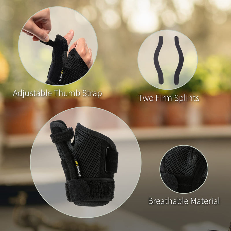 [Australia] - Thumb Splint Brace by BraceUP Right Left Hand Women and Men, Spica Splint, CMC Thumb Brace with Thumb Support, for Arthritis, Tendonitis, Carpal Tunnel Pain Relief and Thumb Sprain 
