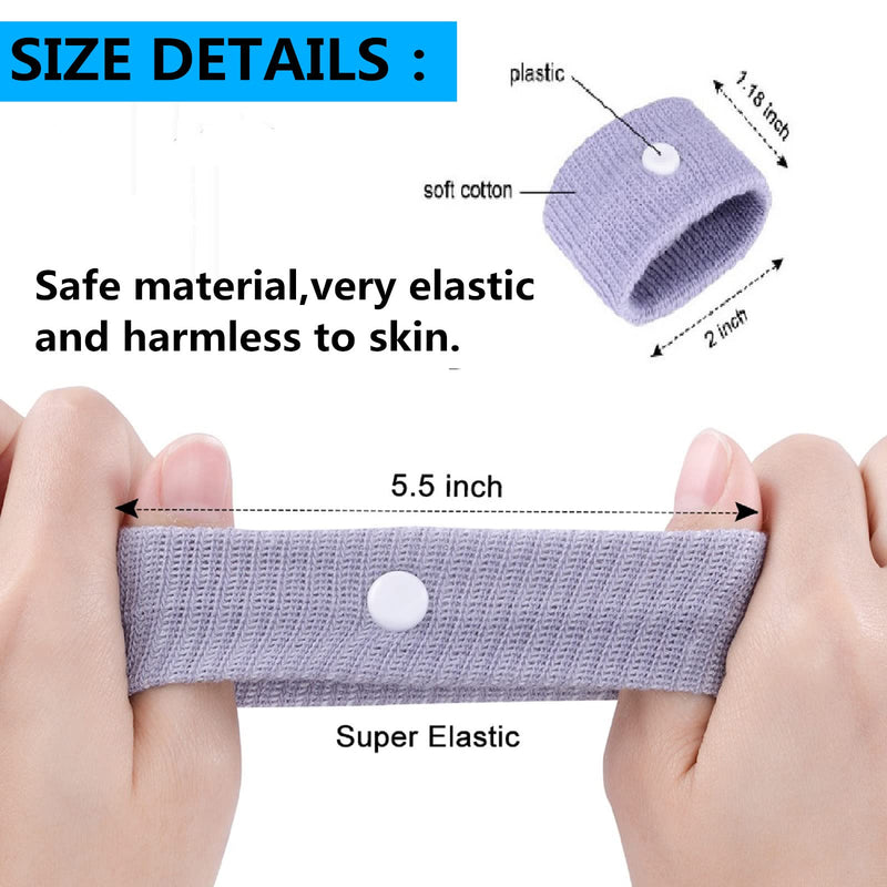 [Australia] - 2 Pairs Motion Sickness Relief Wristbands Travel Acupressure Wristbands Nausea Relief Band for Morning Sickness Sea Travel Car Sickness Black,grey. 