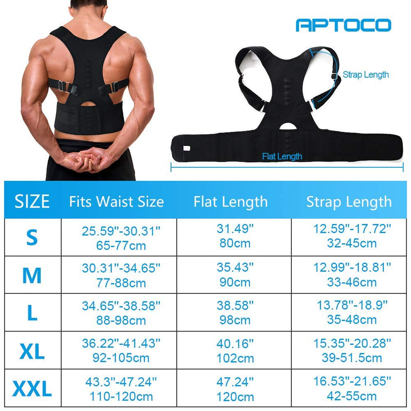 [Australia] - WGE Adjustable Magnetic Posture Corrector For Men And Women/Waist Back And Shoulder Support Strap/Pain Relief/Improve Bad Posture,M M 