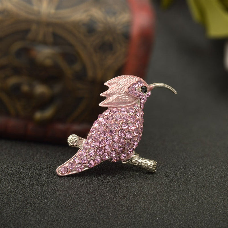 [Australia] - Reizteko Animal Brooch for Women Men Rhinestone Crystal Brooch Pins Silver Plated (Valentines Day Gift) (Bird) Bird 