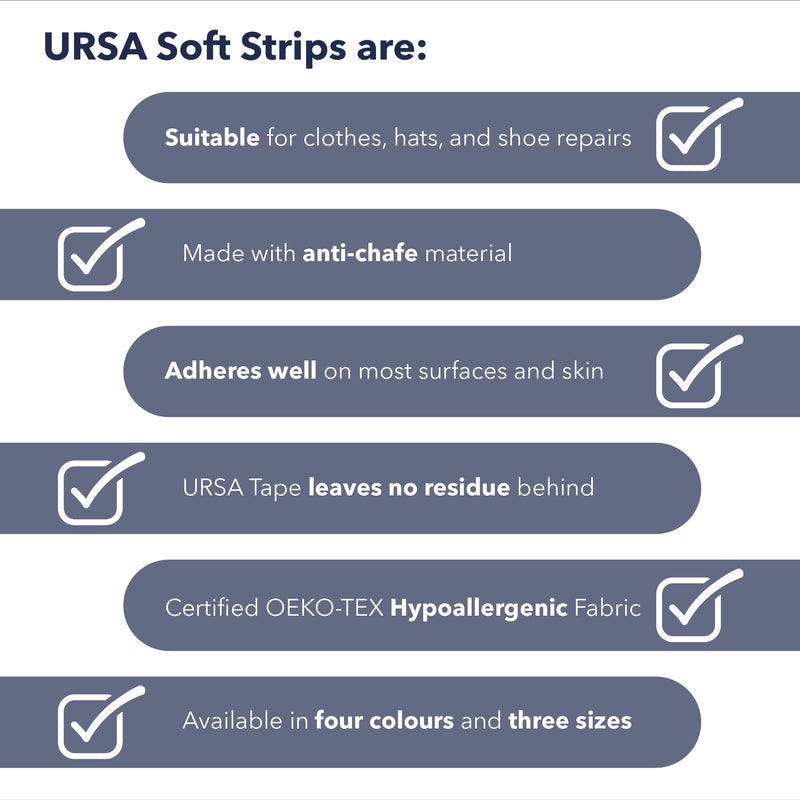 [Australia] - URSA Tape, Stretchy Moleskin Fabric Tape 30-Pack Strips, Heavy-Duty No-Residue Fashion Tape and Body Tape for Fabric, Shoes, Skin and More, Beige, 8 x 2.5 cm (3.14 x 0.98 inches) Cream 