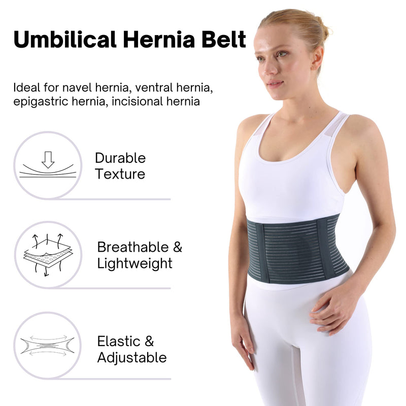 [Australia] - Umbilical Hernia Belt for Women and Men, Abdominal Hernia Support Binder with Compression Pad (XX-Large, Navy Blue) XX-Large 