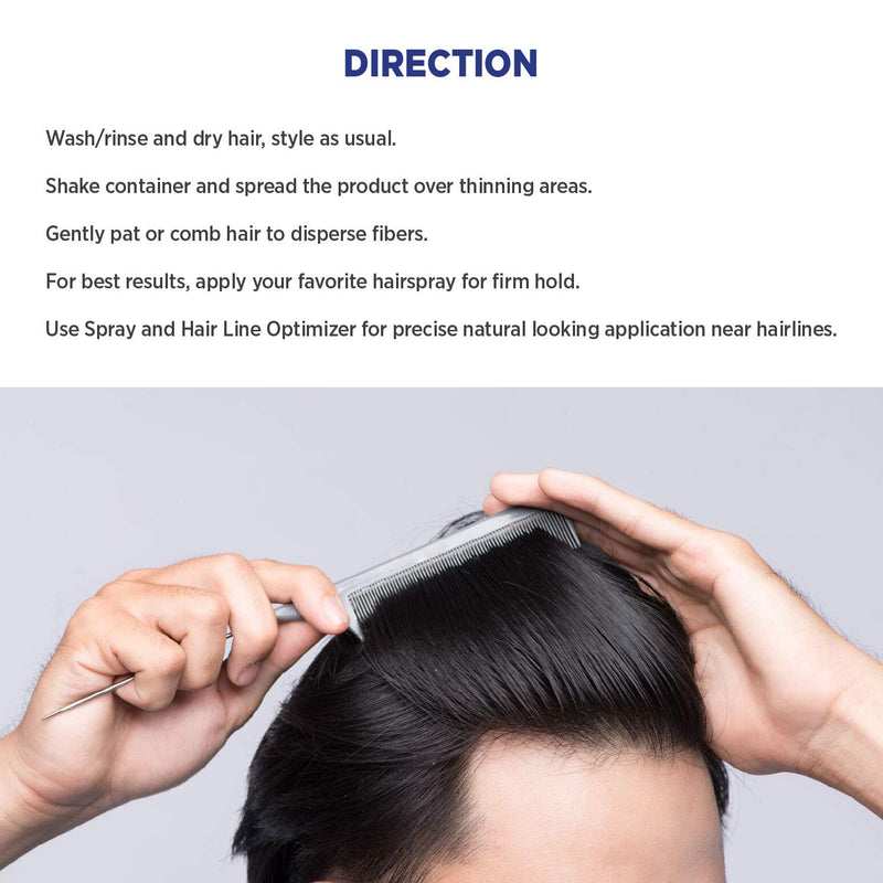 [Australia] - MD Ultimate Hair Thickening Black Fibers for Men & Women | Premium Hair Building Formula| Conceals Hair Loss & Create Instant Hair on Thinning Area | Black 