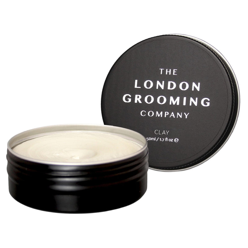 [Australia] - The London Grooming Company Clay for Men - Firm Hold and Dry Matte Finish - 50ml Water Based Men's Hair Product, Easy to Wash Out - Oud Wood Scent 50 ml (Pack of 1) 