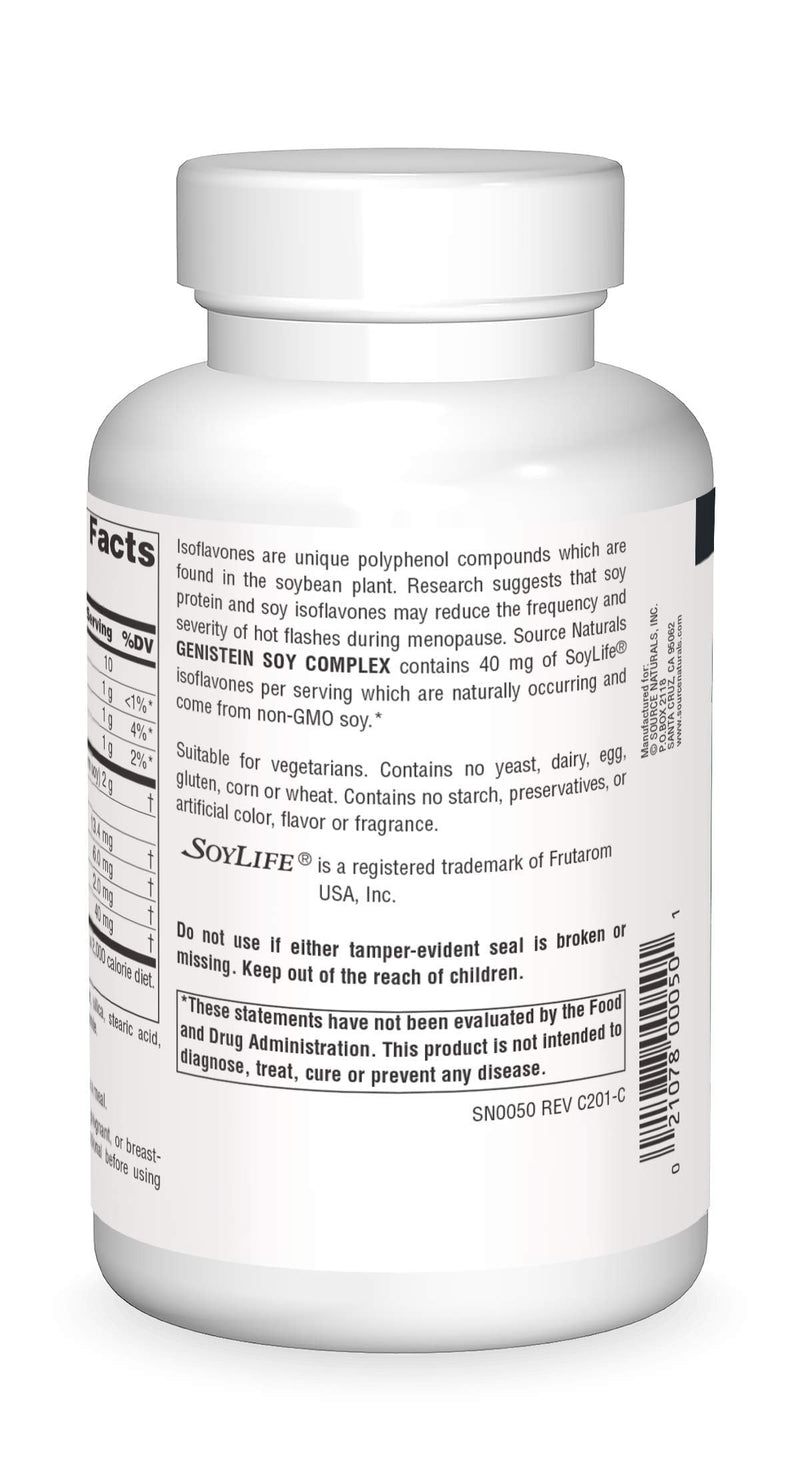 [Australia] - Source Naturals Genistein Soy Complex 1000 mg - 120 Tablets 120 Count (Pack of 1) 