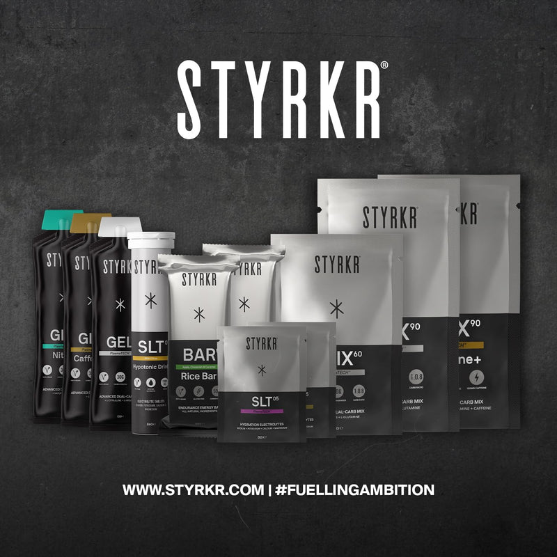 [Australia] - Electrolytes Tablets by Styrkr - Pack of 12 Hydration Tablets - 4X Higher Salts - Approved by Endurance Athletes - Advanced Quad-Blend Formulation - SLT07 12x per Tube 1 Pack 