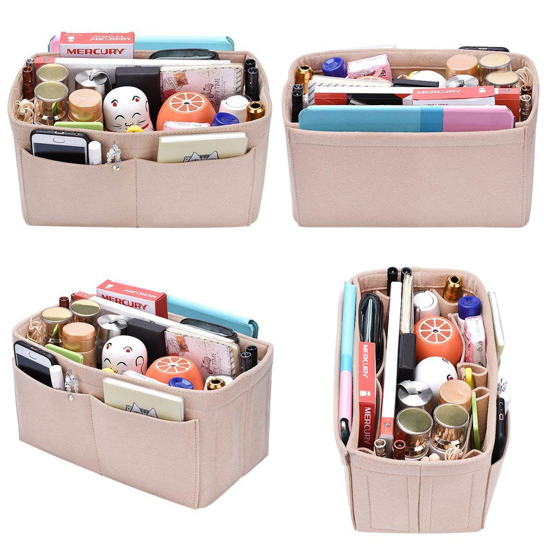 [Australia] - Lmeison Felt Fabric Purse Handbag Organizer Insert Bag For Speedy Neverfull Tote, 3 Sizes Medium Beige 