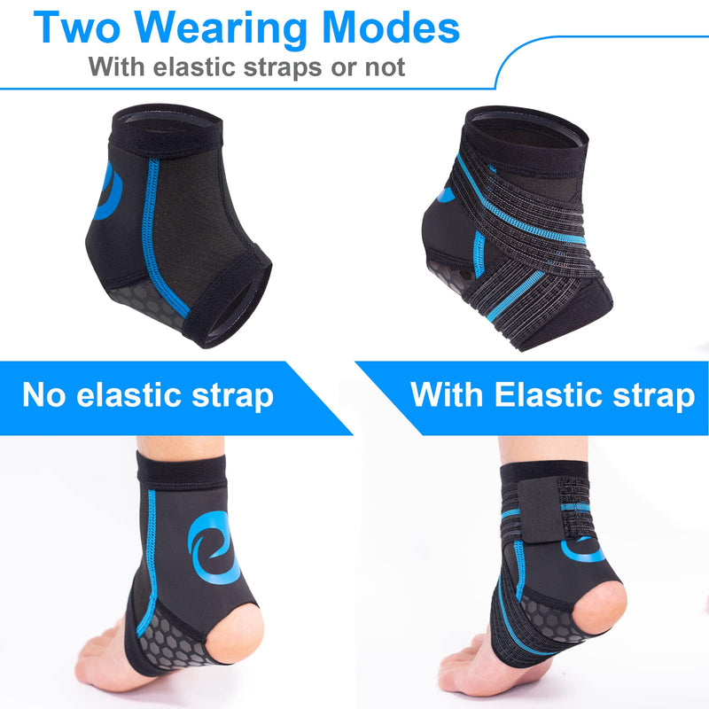 [Australia] - Nvorliy Ankle Brace for Swimming, Aquatic, Scuba Diving, Surfing, Paddle Boarding, Water Sports or Injury Recovery, Neoprene Compression Ankle Wrap & Foot Support for Women & Men (Large) Large 