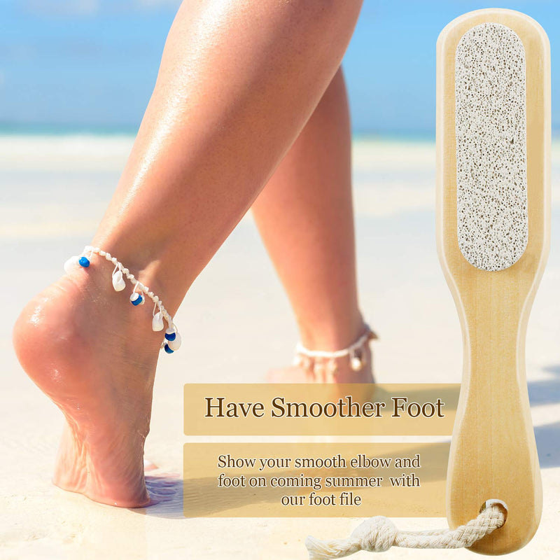 [Australia] - 2 Pieces Foot File Callus Corn Remover Pumice Stone Brush Foot Scrubber Exfoliator Double Side with Pumice Stone and Bristle Brush Heel Scraper Foot Care Tools for Feet Dry Dead Skin 