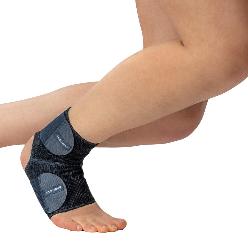 [Australia] - M-Brace AIR Extra Ankle Lock Brace, Ankle Support During Sports and Rehab, Support of Tendonitis and sprains, Ligament damages,"high-Tension" Elastic Support Straps for Great Ankle Support, Blue M Medium 