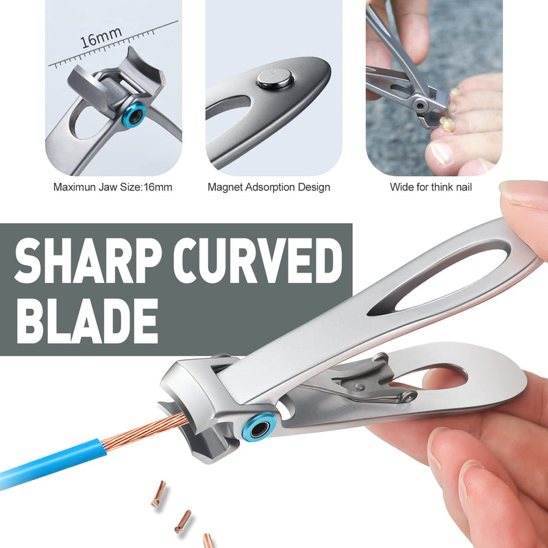 [Australia] - BEZOX Nail Clippers Set for Thick Nail, Toenail Clippers Fingernail Clippers & Toe Nail Clippers for Adults, Men and Women (6 Pcs) Green 