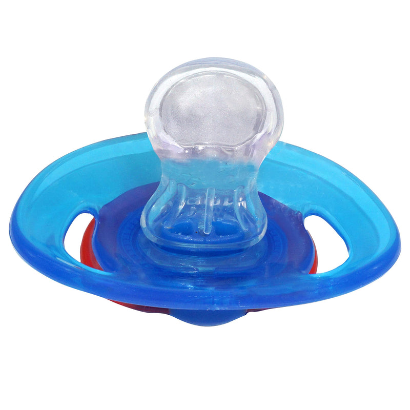 [Australia] - 2Pcs Set of Silicone Orthodontic Dummies with Soft nubs for Newborn Babies BPA-Free and Non-Toxic Suitable for Babies 6-36 Months (Blue) Blue 